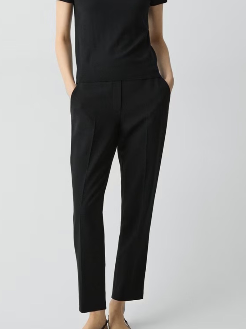 Theory Treeca Pull-On Modern Crepe Pants